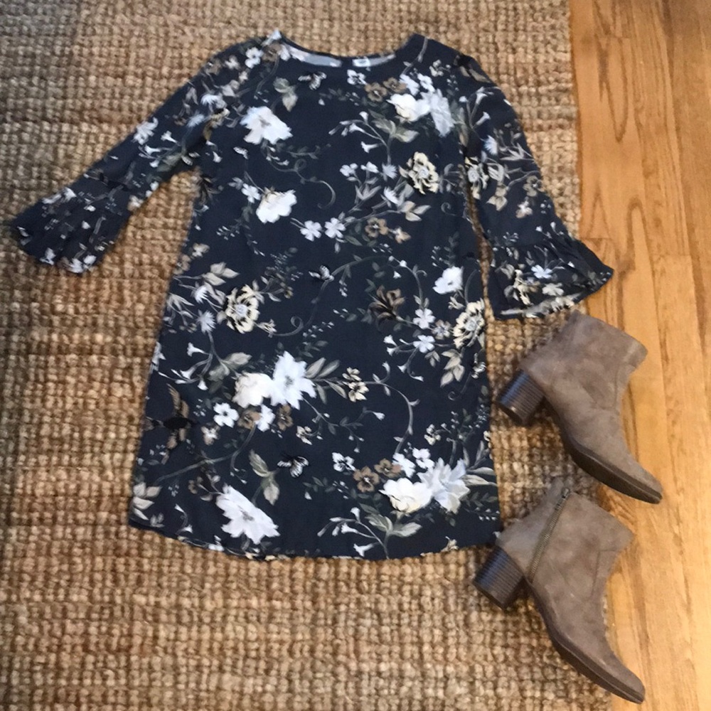 Fall Floral Shift Dress- Old Navy sz XS